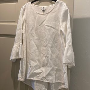 White Linen Top